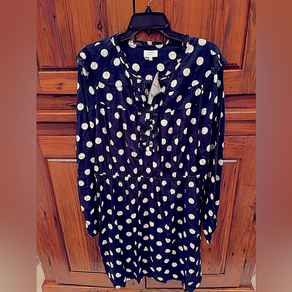 NWT! Crown & Ivy long sleeved dress. Sz XL. Color is Sailing Blues